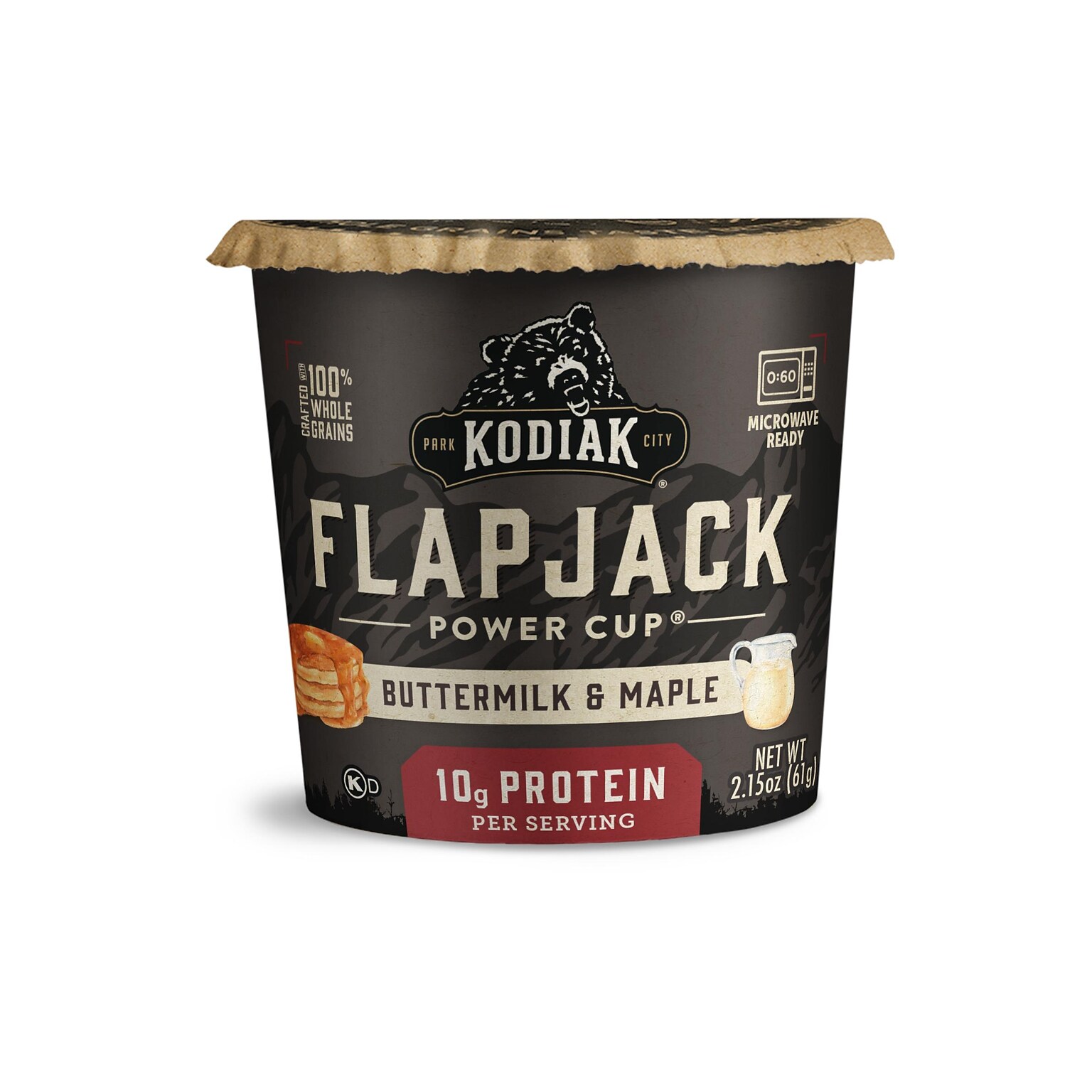 Kodiak Cakes Buttermilk & Maple Flapjack Power Cup, 2.15 oz., 12/Carton (01196)