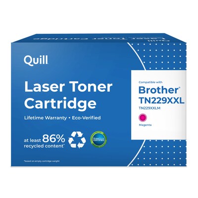 Quill TN229XXL Reman Magenta Extra High Yield Toner Cartridge Replaces Brother TN229XXLM, Prints up to 4,000 pages (QUL201690P)