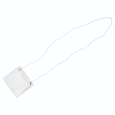 JAM PAPER Plastic Name Tags, 4" x 3 1/2", Clear, 24/Pack (401138612)