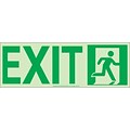 NYC Door Mount Exit Sign, Right, 4.5X13, Flex, 7550 Glo Brite, MEA Approved