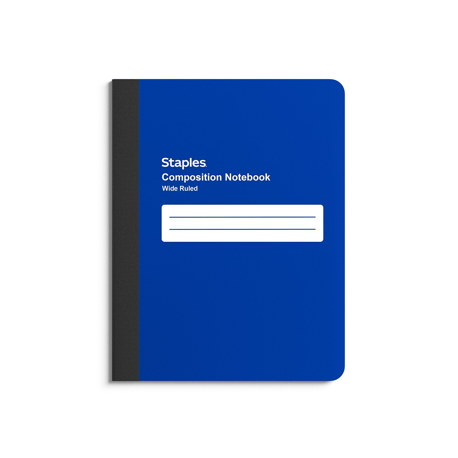 Staples Poly Composition Notebook, 7.5 x 9.75, Wide Ruled, 80 Sheets, Blue (ST55086)