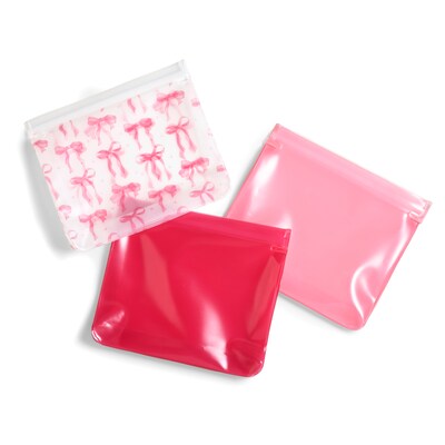 Fit & Fresh Reusable Sandwich Bags, Pink Satin Bows (8305S3819)