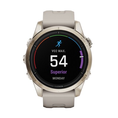 Garmin epix Pro Smart Watch, 42mm, Soft Gold & Light Sand (GRM0280210)