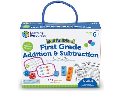 Learning Resources Skill Builders! First-Grade Addition & Subtraction Activity Set (LER1238)