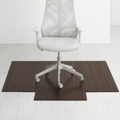 Anji Mountain Standard Bamboo Carpet & Hard Floor Chair Mat with Lip, 55 x 57, Java (AMB24084)