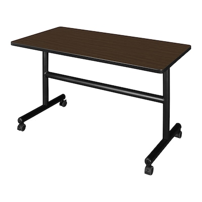 Regency Kobe Flip-Top Training Nesting Table, 48 x 24, Neo Walnut (MKFT4824NW)