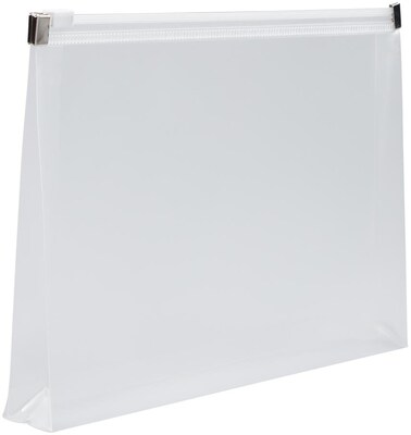 JAM Paper Premium Expanding Wallet with Zipper Closure, Other, Clear, 3/Pack (473Z1clx3)