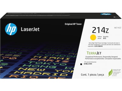 HP 214Z Yellow Ultra High Yield Toner Cartridge (W2142Z)