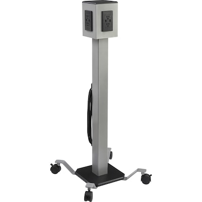 Lorell Mobile Charging Station, Gray/Black (LLR34000)