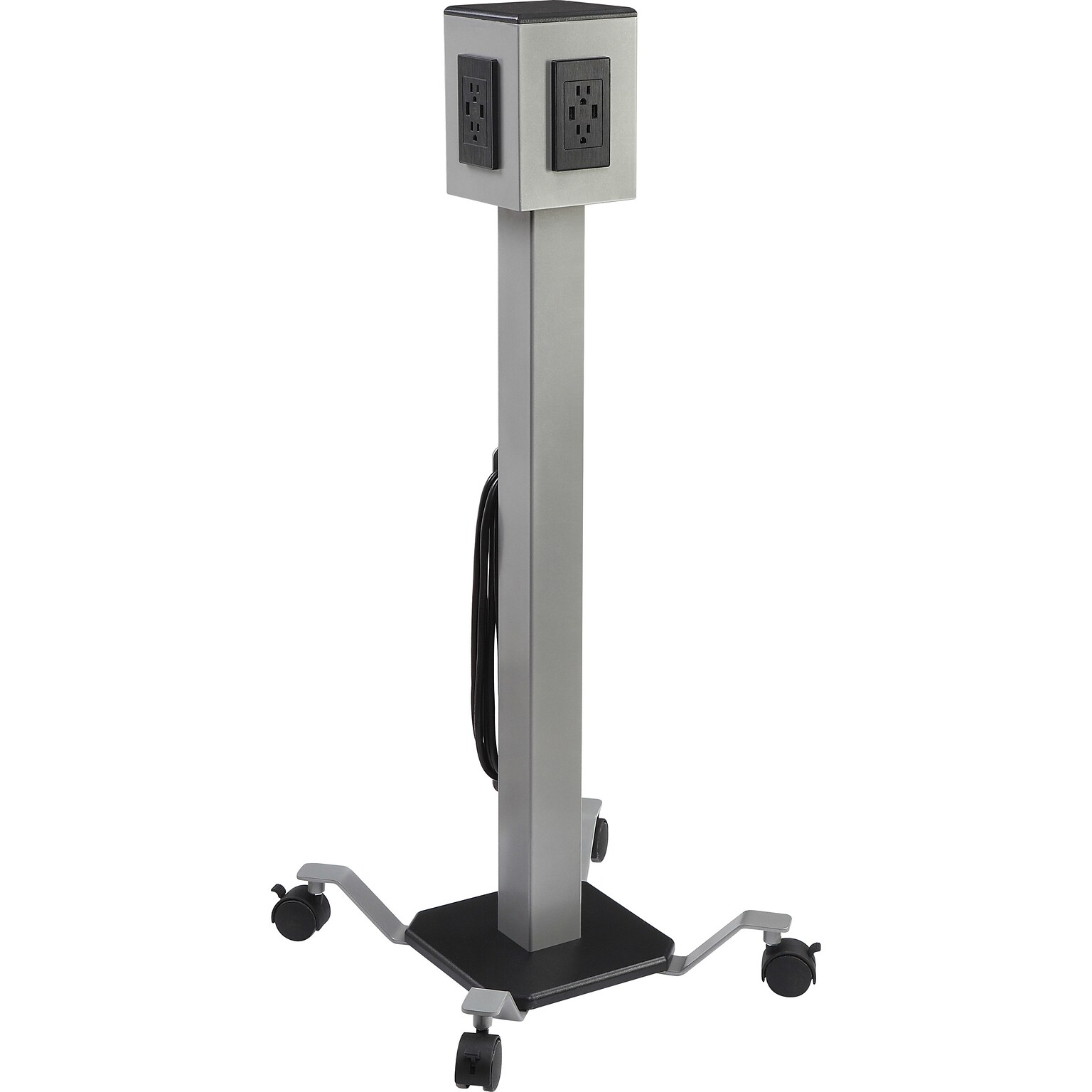 Lorell Mobile Charging Station, Gray/Black (LLR34000)