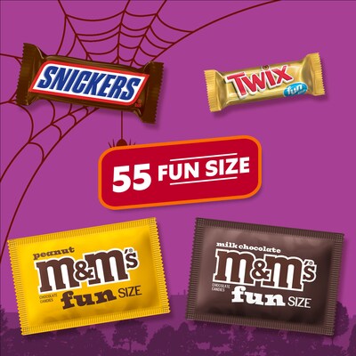 Mars Halloween Fun Size Milk Chocolate Variety Candy Pack,  30.94 oz., 55 Pieces (461979)