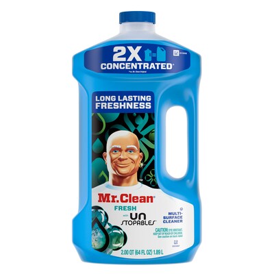 Mr. Clean Multi-Surface Cleaner, Unstopables Fresh Scent, 64 Fl. Oz. (10720)
