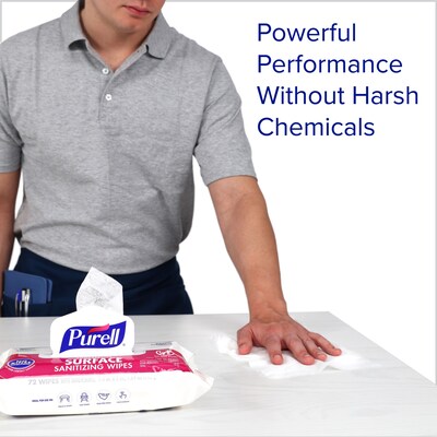 PURELL Foodservice Disinfecting Wipes, 72 Wipes/Pack (9371-12)
