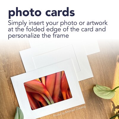 Strathmore Photo Frame Cards & Envelopes, Plain Border, 6.875" x 5", White, 6/Pack, 3 Packs/Bundle (STTP205185-3)