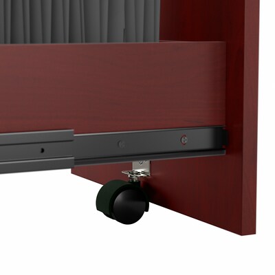 Bush Business Furniture Office in an Hour Cubicle Storage with Cabinet, Paper Tray, & Pencil Holder, Hansen Cherry (WC36490-03K)