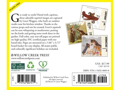 2025 Willow Creek Gettin Squirrelly 5.86 x 4.72 Day-to-Day Calendar (40850)