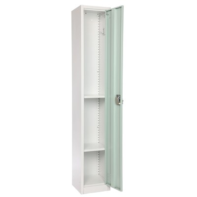 AdirOffice 72" Single Tier Misty Green Storage Locker, 4/Pack (ADI629-201-MGRN-PKG-4)