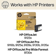 HP 936e EvoMore Yellow High Yield Ink Cartridge (4S6V5LN), print up to 1,650 pages