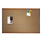 Quartet Prestige Cork Bulletin Board, Cherry Frame, 4' x 3' (B244LC)