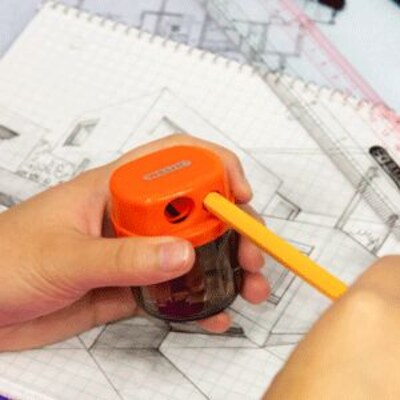 Bazic Dual Blades Sharpener W/ Round Receptacle ()