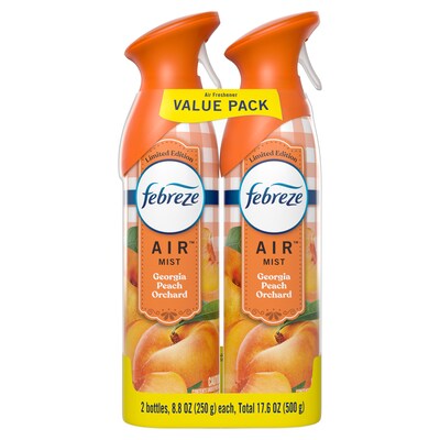 Febreze Air Mist Air Freshener Spray, Georgia Peach Orchard Scent, 8.8 oz., 2/Pack (11573)