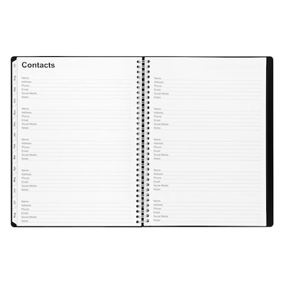 2026–2027 Staples 8" x 11" Academic Weekly and Monthly Appointment Book, Black (ST25499-27)