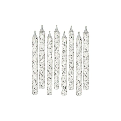 Party City Glitter Spiral Birthday Candles, White, 24/Pack (AM170433)