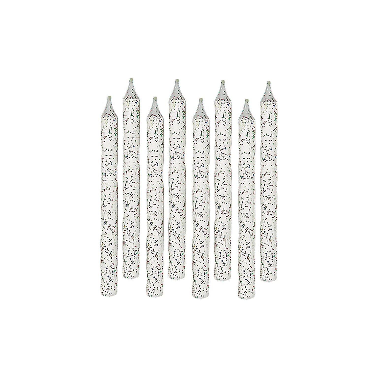 Party City Glitter Spiral Birthday Candles, White, 24/Pack (AM170433)