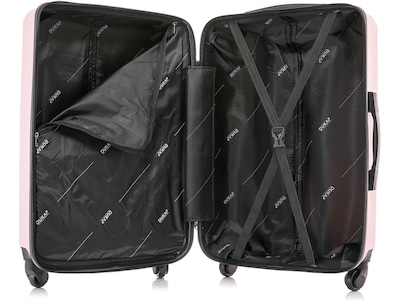 DUKAP Discovery 20" Hardside Suitcase, 4-Wheeled Spinner, TSA Checkpoint Friendly, Pink (DKDIS00S-PNK)