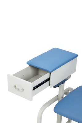 Viva Comfort Adjustable Bariatric Phlebotomy Blood Drawing Chair, 500 lbs. Capacity, Blue (ADI997-01D-BLU-MK)