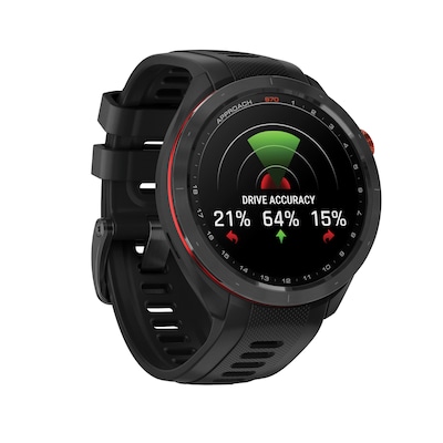 Garmin Approach S70 Golf Smartwatch, GPS, 42mm, Black Ceramic Bezel, Black Silicone Band (010-02746-02)
