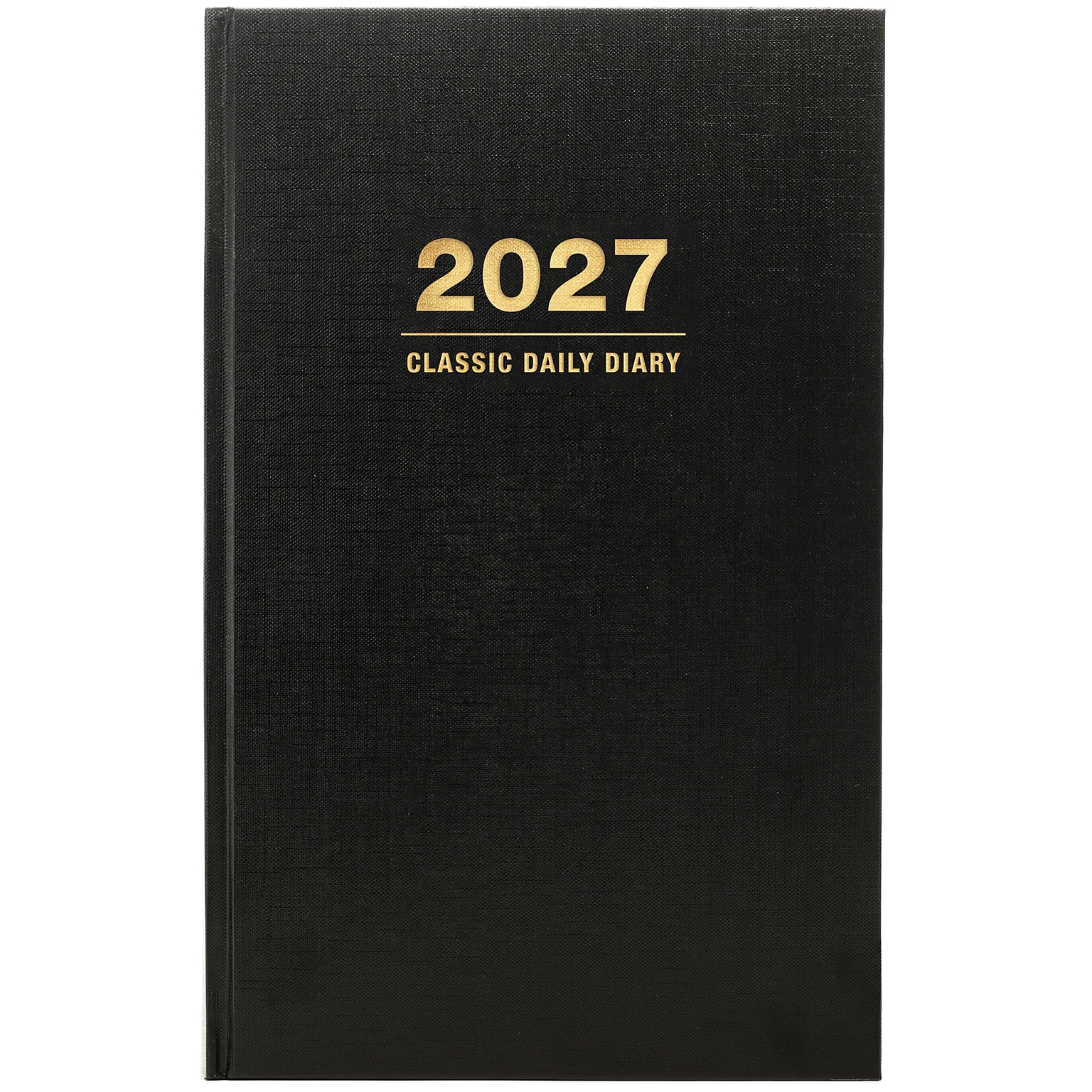 2027 Excello Brands 9 x 12.8 Daily Standard Planner, Paperboard Cover, Black (CD812-CY27-BK)