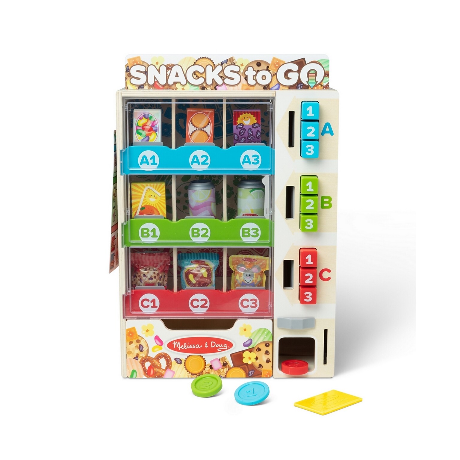 Melissa & Doug Sort, Stock, Select Wooden Vending Machine Play Set, Multicolored (32400)