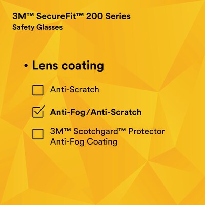 3M SecureFit Protective Eyewear, Clear Lens (SF201AF)