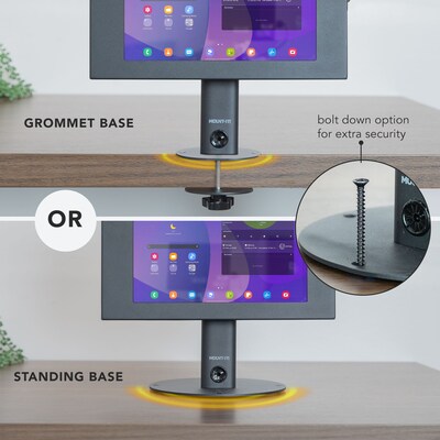 Mount-It! Anti-Theft Tablet Countertop Stand for Samsung Adjustable Desktop Stand, Black (MI-3885B)