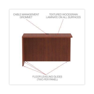 Alera Valencia Series U and L Groupings in Medium Cherry, Reversible Return/Bridge Shell, 48"W (VA354824MC)