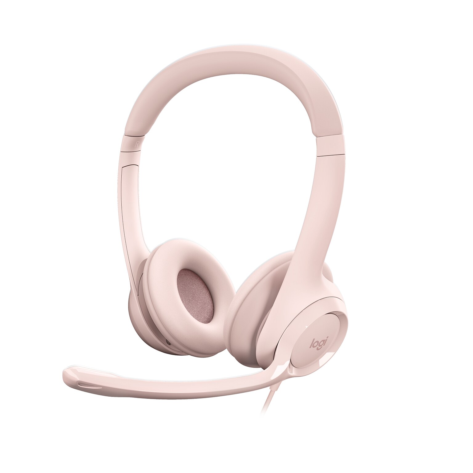 Logitech H390 Noise Canceling Stereo Headset, Rose (981-001280)