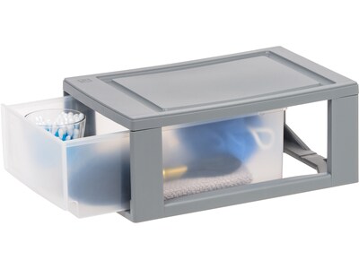 Iris Mini Storage Drawer, Gray/Translucent White (500221)