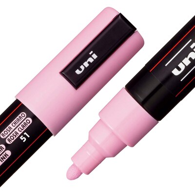 POSCA PC-5M Water Based Paint Marker, Reversible Medium Tip, Light Pink, 3/Pack (UBCPC5MLPINK-3)