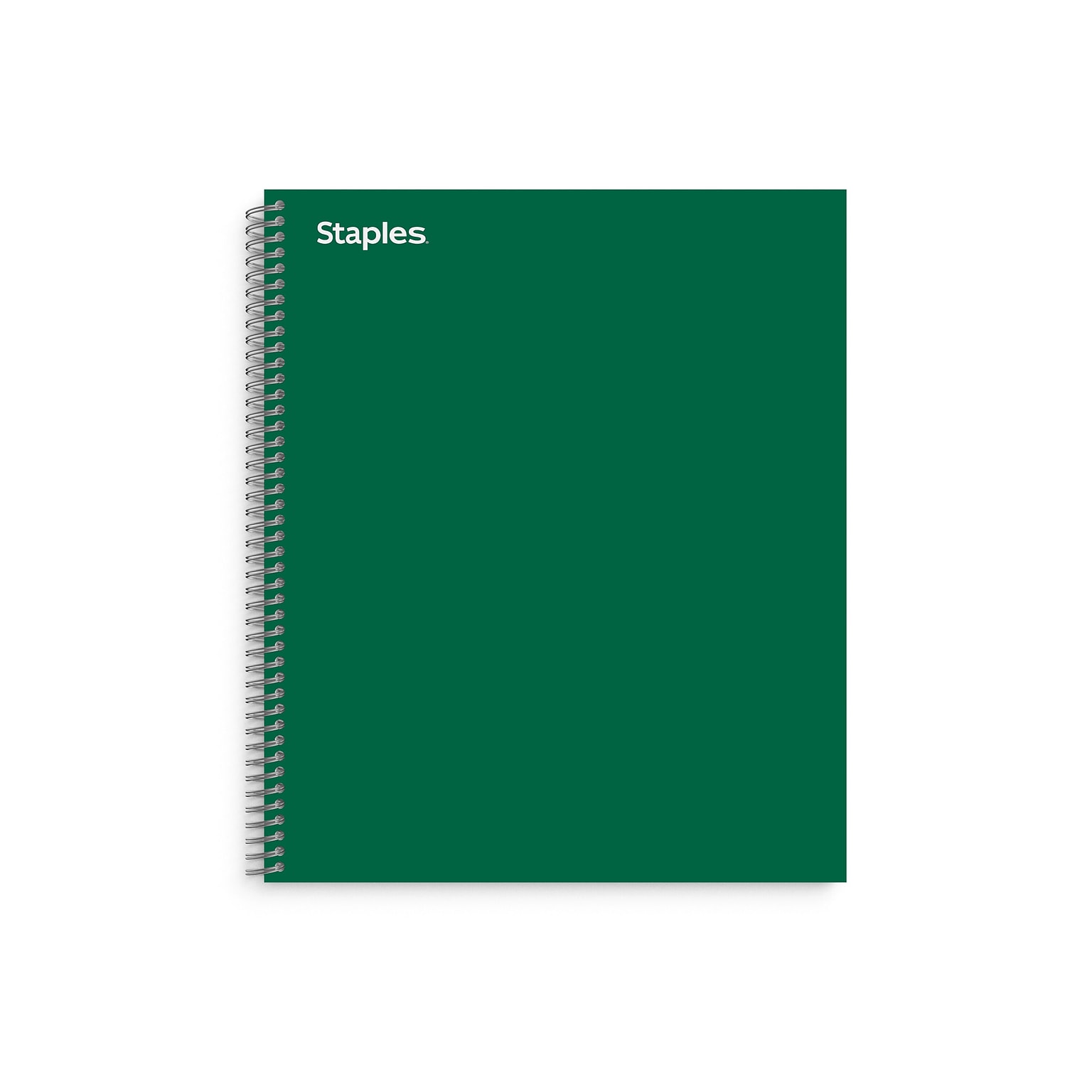 Staples® Premium 3-Subject Subject Notebooks, 8.5 x 11, College Ruled, 150 Sheets, Green (TR58362M-CC)