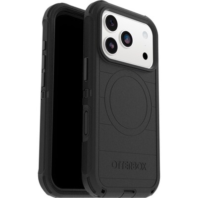 OtterBox Defender Series Pro MagSafe Case for iPhone 17 Pro, Shock Absorbing, Black (77-98382)
