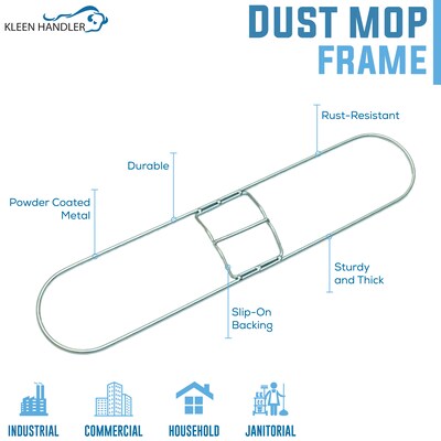 BISON LIFE 24" Dust Mop Frame, Silver, 12/Pack (BPES-MDMF-24-12)