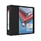 Staples® Heavy Duty 4 3 Ring View Binder with D-Rings, Black, 4/Pack (56235CT/24695CT)