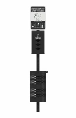 Poopy Pouch Monarch Station, Black (PP-3R200-KIT-BL)