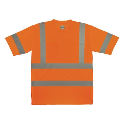 GloWear 8367 High Visibility Short Sleeve T-Shirt, ANSI Type R Class 3, Orange, 3XL (22047)