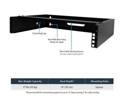 StarTech 2U Wall Mount Server Bracket (RACK-2U-14-BRACKET)