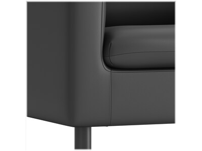 HON Parkwyn Polyurethane Club Chair, Black (HVLVL1.BLK01)