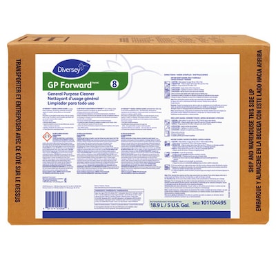 Diversey GP Forward General Purpose Cleaner, Degreaser, Citrus Scent, 5 Gal. (101104495)