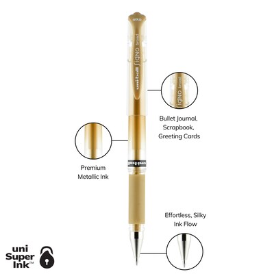 uniball Signo Gel Impact Pens, Bold Point, 1.0mm, Assorted Ink, 3/Pack (1919997)