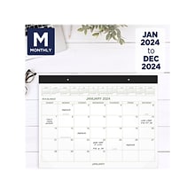 2024 AT-A-GLANCE 21.75 x 17 Monthly Desk Pad Calendar, Green/Brown (GG2500-00-24)